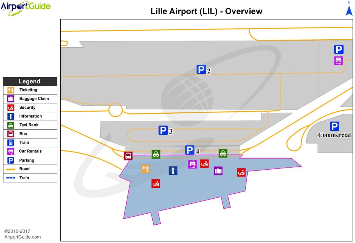 harta Lille aeroport