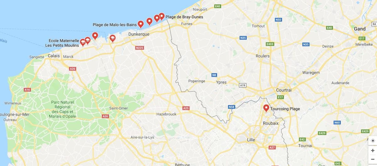 harta Lille plaja