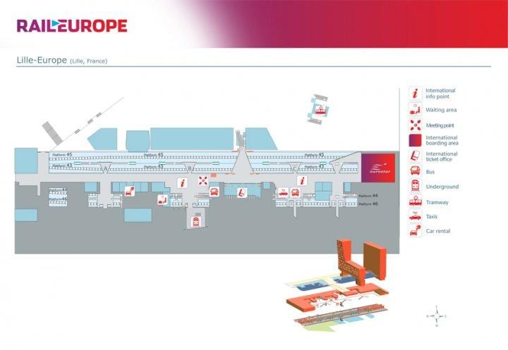Gara Lille europe hartă
