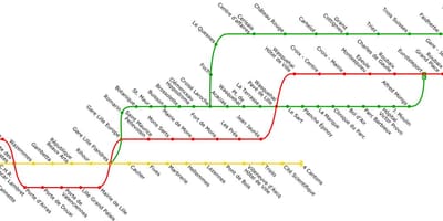 Harta Lille tramvai